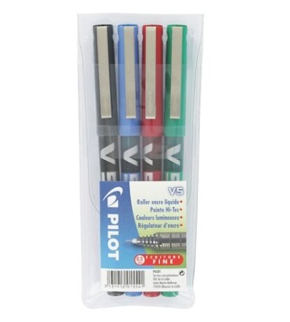 Pochette de 4 stylos V5 couleurs assorties