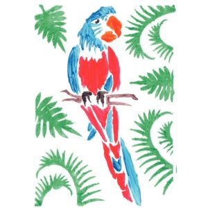 Assortiment de 6 pochoirs Animaux sauvages A4