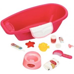 Baignoire et accessoires de toilette pour poupée