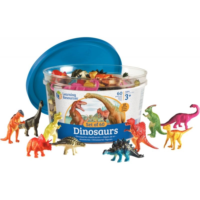 Baril de 60 petits dinosaures