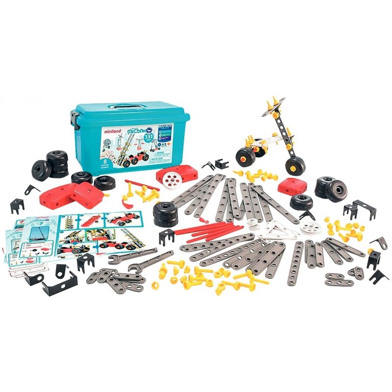 Baril MECANIKO 191 pièces en plastique + 8 fiches d’activités