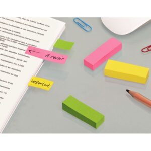 Blister de 5 distributeurs de 100 marque-pages notes markers post-it