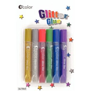 Blister de 6 tubes gel paillettes 9.5ml couleurs assorties