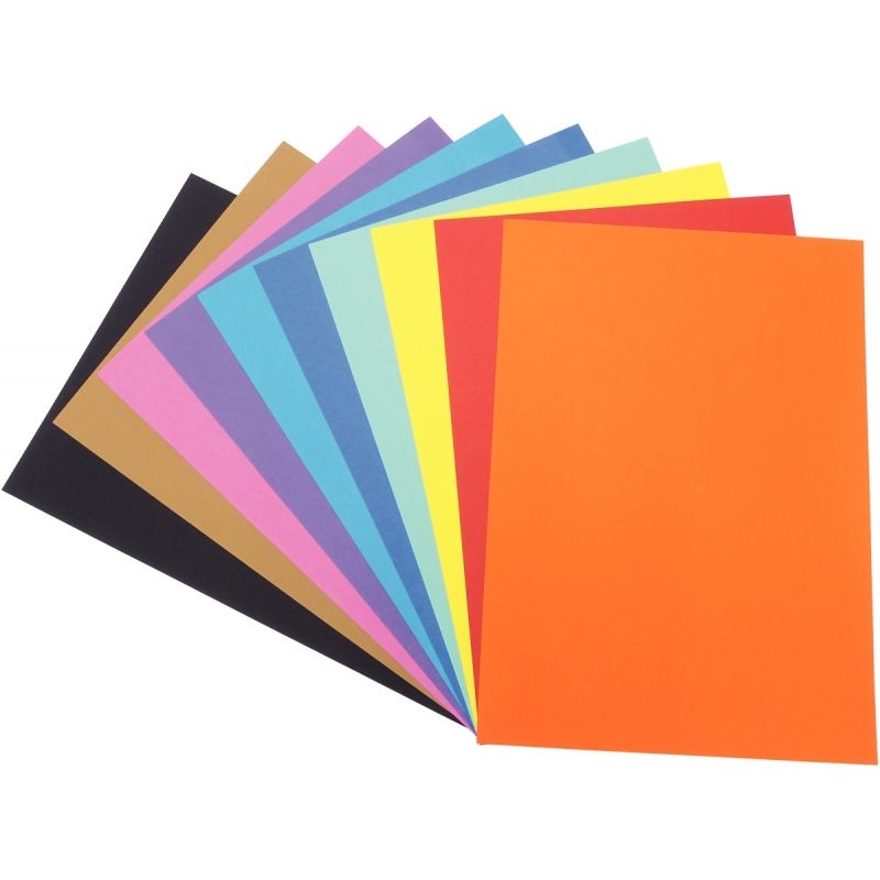 Bloc de 20 feuilles de papier couleur 21×29,7 cm 120 g 10 teintes vives assorties