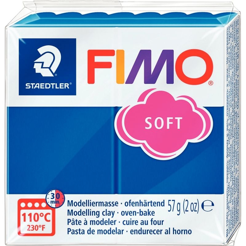 Bloc de pâte à modeler Fimo Soft, 57 grammes bleu pacifique