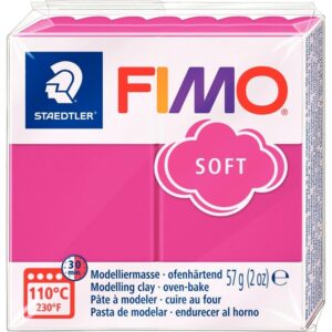 Bloc de pâte à modeler Fimo Soft, 57 grammes, framboise