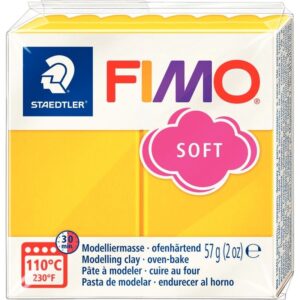 Bloc de pâte à modeler Fimo Soft 57 grammes tournesol