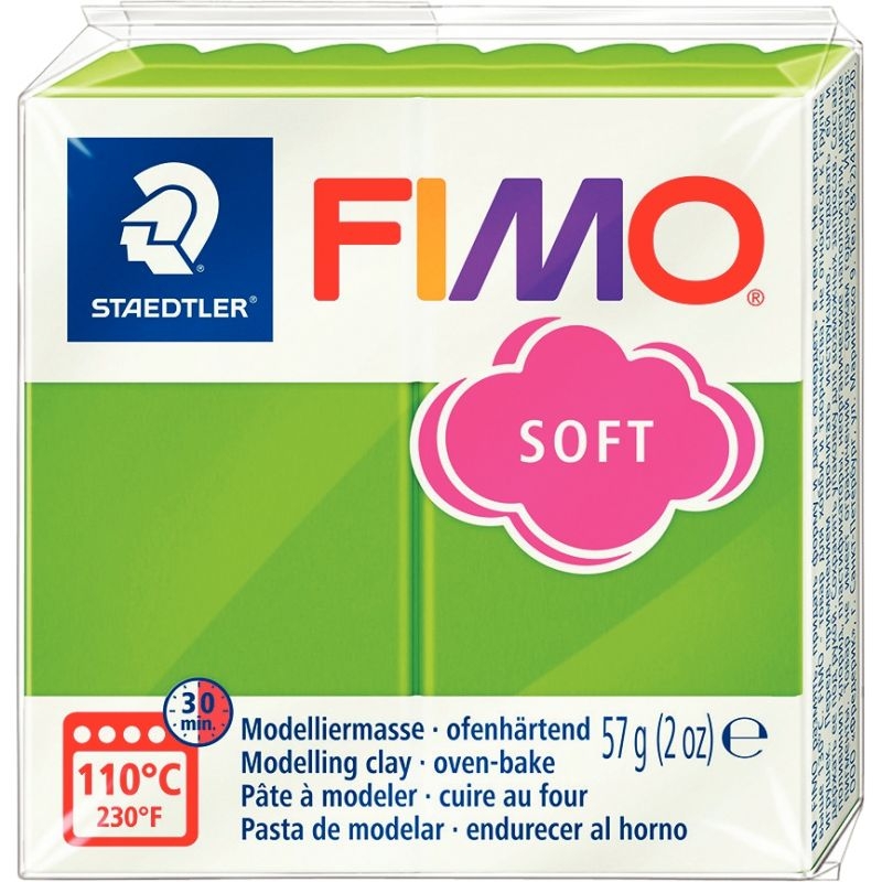 Bloc de pâte à modeler Fimo Soft, 57 grammes vert pomme