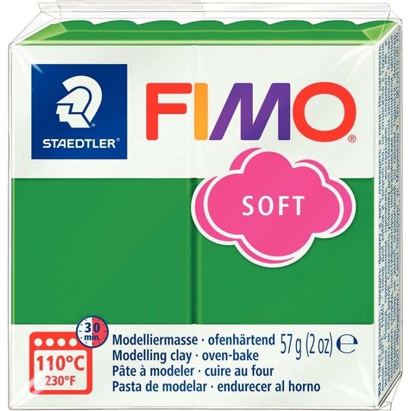 Bloc de pâte à modeler Fimo soft 57 grammes vert tropique