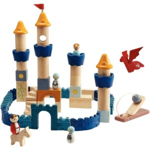 Blocs château de la Reine, 47 pièces en bois PLANTOYS