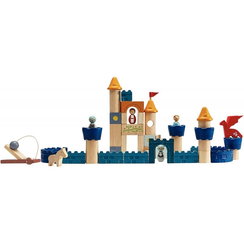 Blocs château de la Reine, 47 pièces en bois PLANTOYS