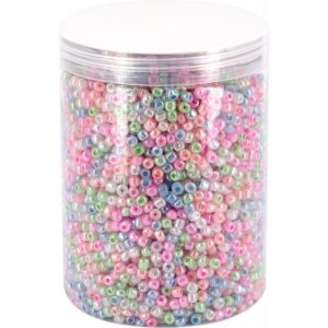 Bocal de 500 G de perles rocailles nacreés