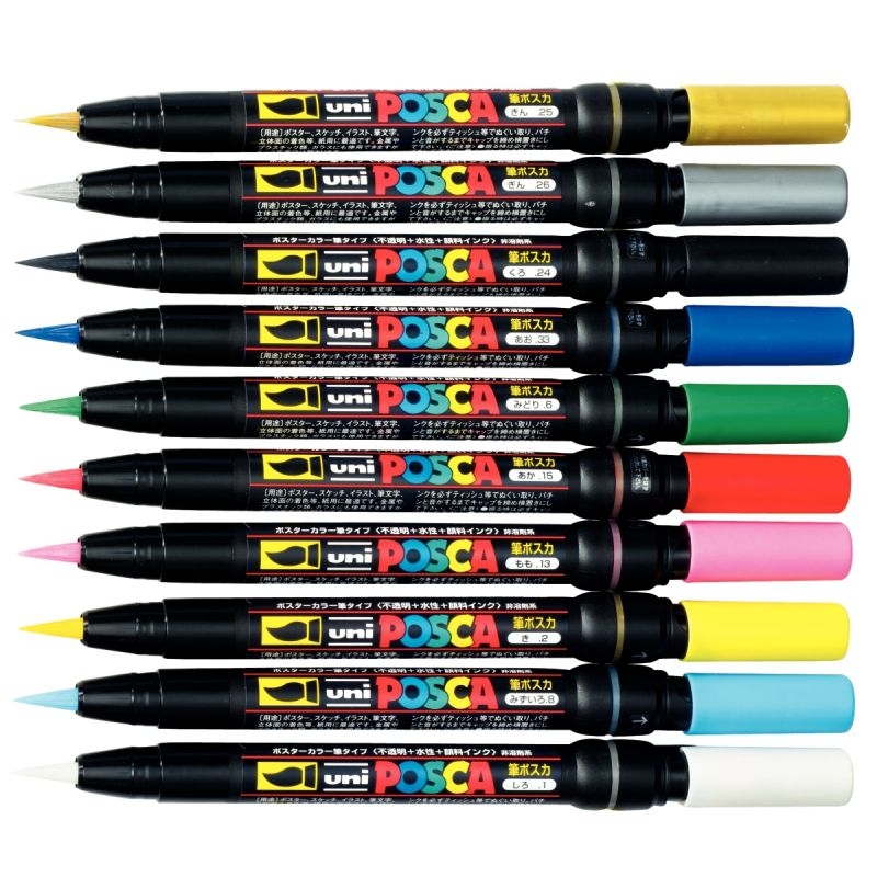 Boite de 10 Posca Brush assortis