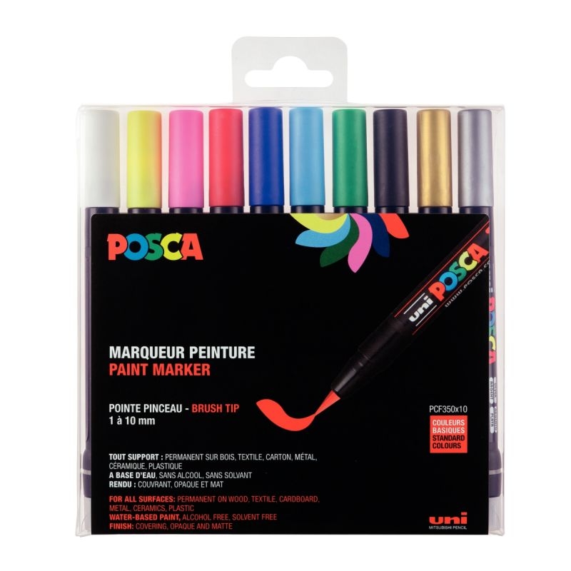 Boite de 10 Posca Brush assortis