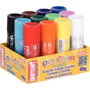 Boite de 12 sticks 40g PLAYCOLOR mural