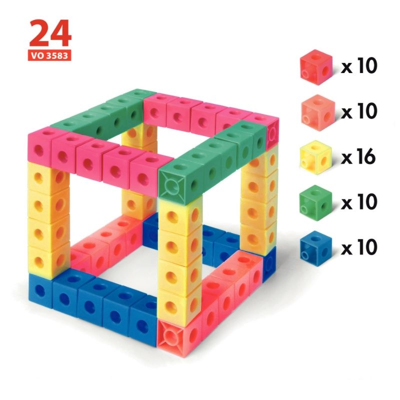 Boite de 24 fiches d’activités pour le jeu de construction cubes colorés