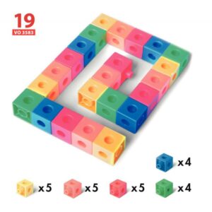 Boite de 24 fiches d’activités pour le jeu de construction cubes colorés