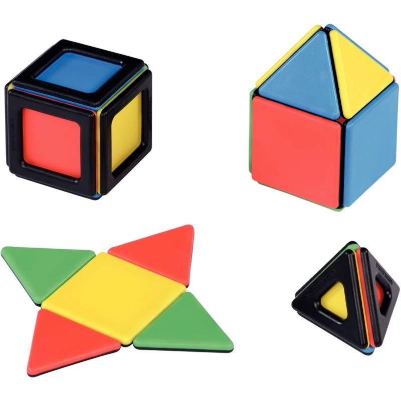 Polydron - Lot De 50 Pièces Solides De Platon, Jeu Éducatif Géométrie 3D Pour Enfants Dès 4 Ans, Construction Magnétique Durable
