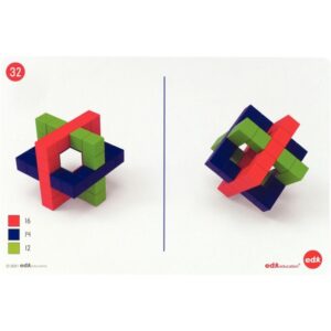 Boite de 240 mini cubes 3D 1 cm + 25 fiches