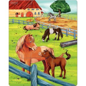 Boite de 3 puzzles progressifs, les animaux de la ferme