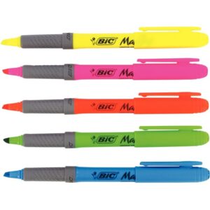 Boite de 5 surligneurs Highlighter grip assortis