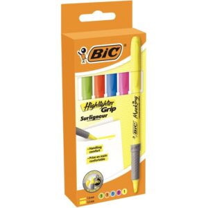 Boite de 5 surligneurs Highlighter grip assortis