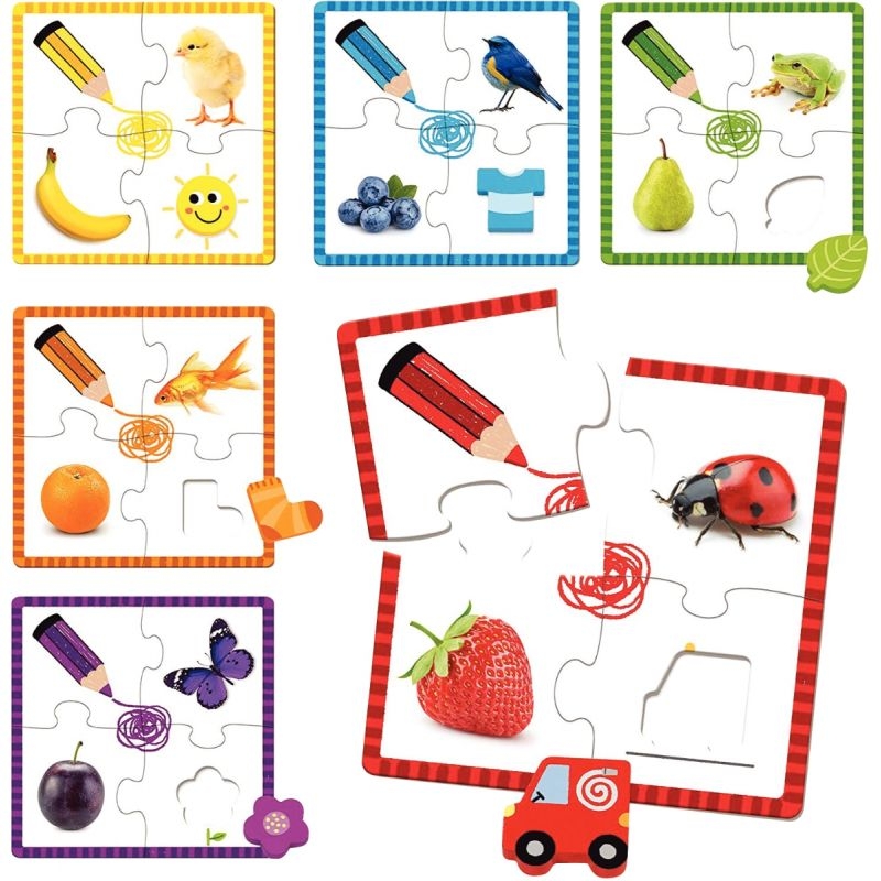 Boite de 6 Color puzzles, 30 pièces