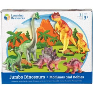 Boite de 6 jumbo dinosaures mamans et bébés