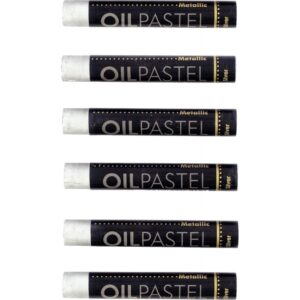 Boite de 6 pastels huile argent 11 mm