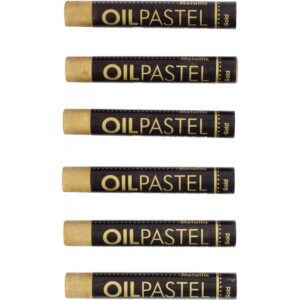 Boite de 6 pastels huile or 11 mm