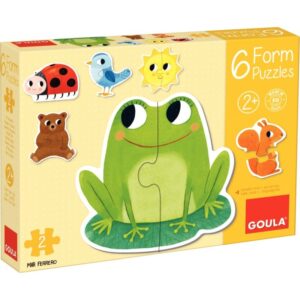 Boite de 6 puzzles duo XXL, animaux et soleil