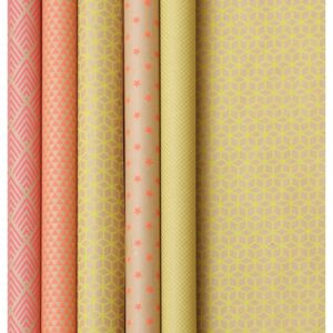 Boîte de 10 rouleaux kraft impression fluo, dimensions : 2 x 0,70 m