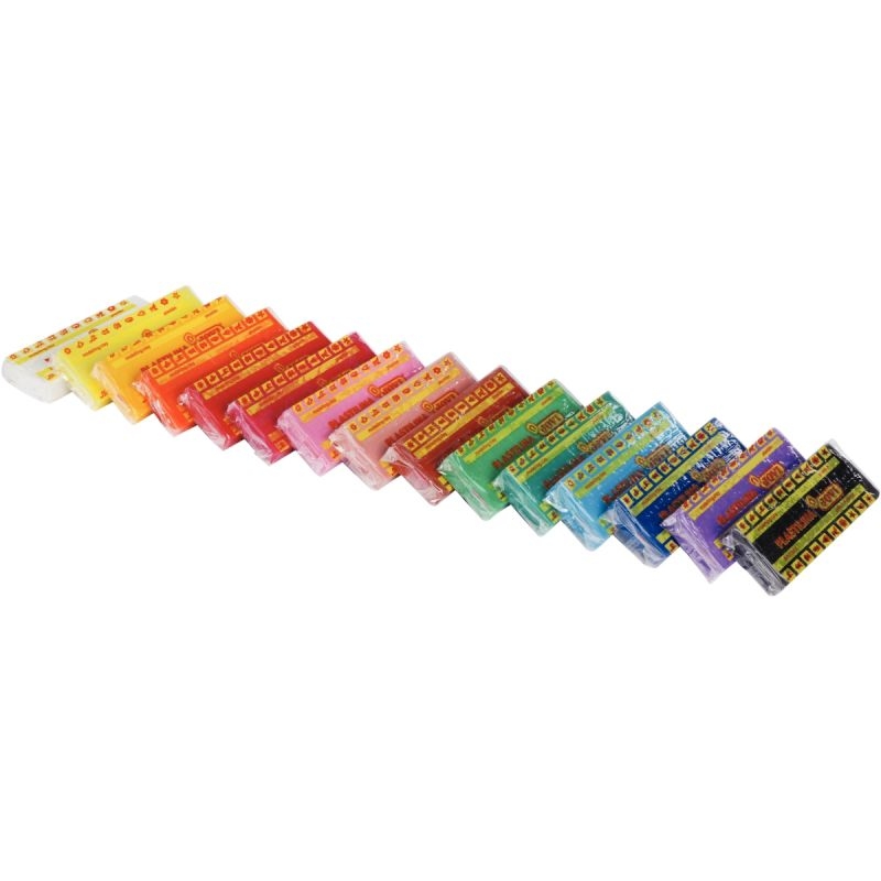 Boîte de 15 pains de 150 g de pâte à modeler Plastilina couleurs assorties