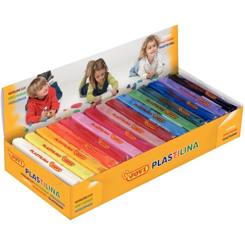 Boîte de 15 pains de 150 g de pâte à modeler Plastilina couleurs assorties