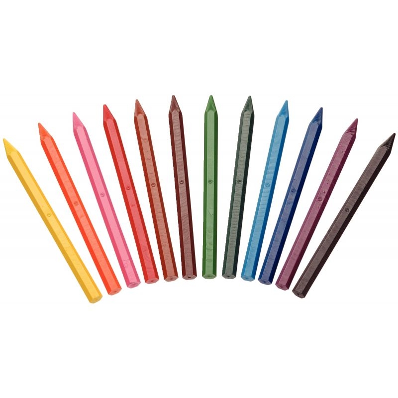Boîte de 300 crayons plastique 12 couleurs assorties jaune, orange, rose, rouge, marron clair, marron foncé, vert clair, vert foncé, turquoise, bleu France, violet, noir