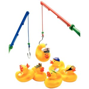 Boîte de 6 canards + 2 cannes à pêche