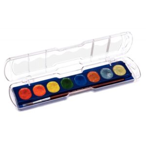 Boîte de 8 pastilles de gouache GIOTTO, couleurs métalliques + 1 pinceau