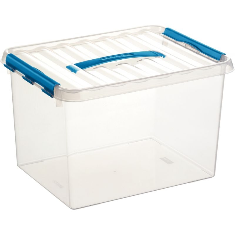 Boîte de rangement avec couvercle QLINE 22L