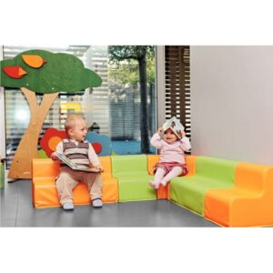 Canapé 2 places PVC orange