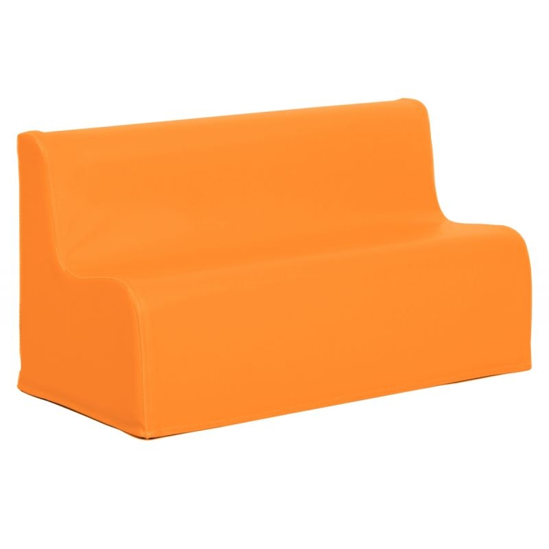 Canapé 2 places PVC orange