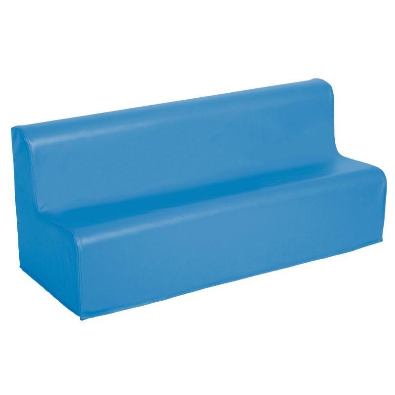 Canapé 3 places PVC bleu