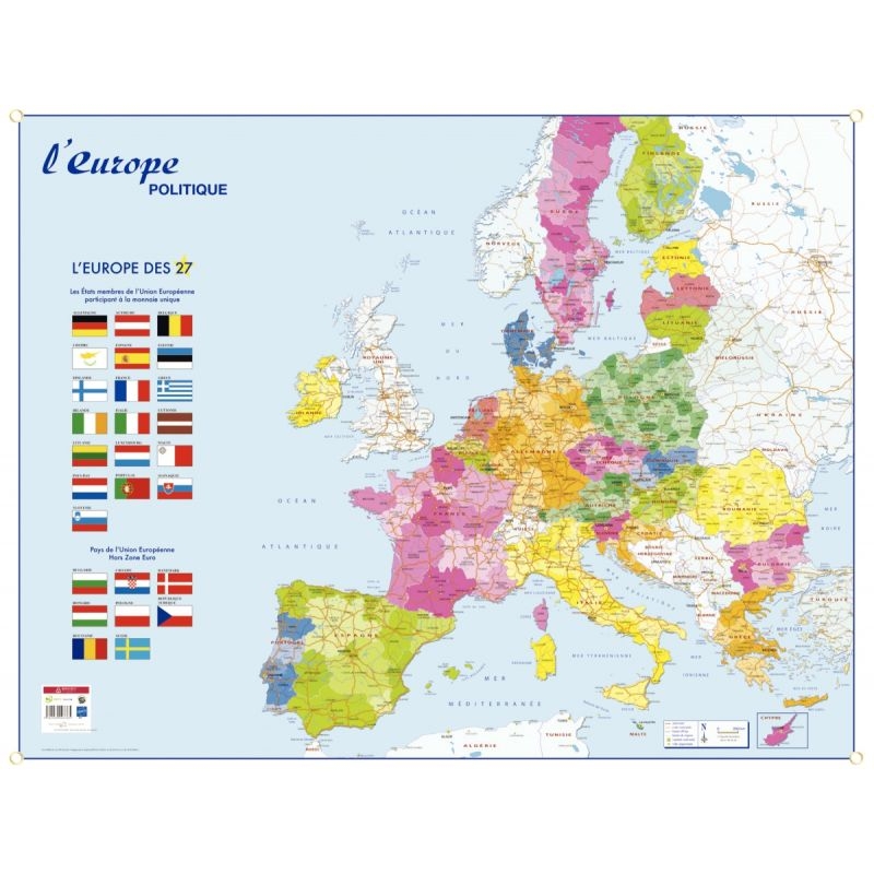 Carte souple l’Europe & le Monde Politique