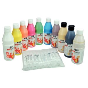 Carton de 10 flacons 500ml de peinture repositionnable ARTI’STICK + 20 flacons applicateurs vides offerts