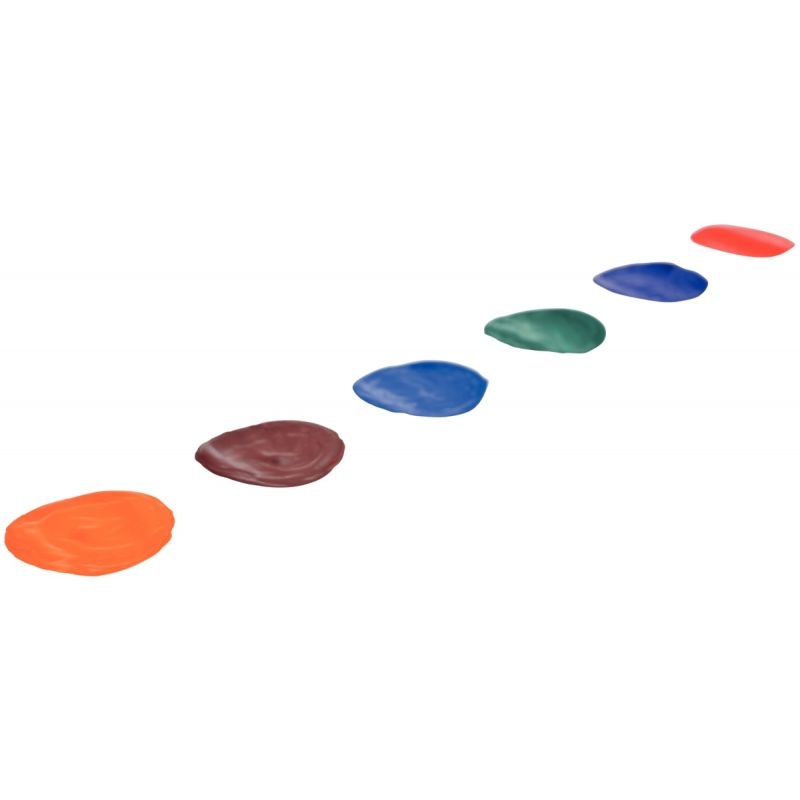 Carton de 6 flacons 1L de gouache concentrée MAJUSCULE, couleurs complémentaires