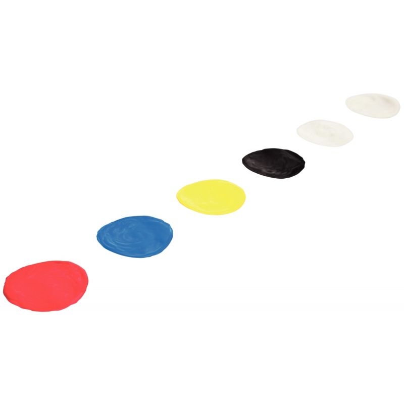 Carton de 6 flacons 1L de gouache concentrée MAJUSCULE, couleurs primaires