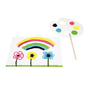Carton de 6 flacons de 1L de peinture acrylique brillante MAJUSCULE couleurs assorties