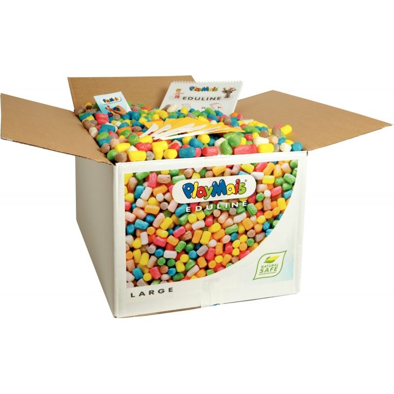 Carton XXL de 6300 flocons PLAYMAIS EDULINE CLASSIC LARGE + accessoires