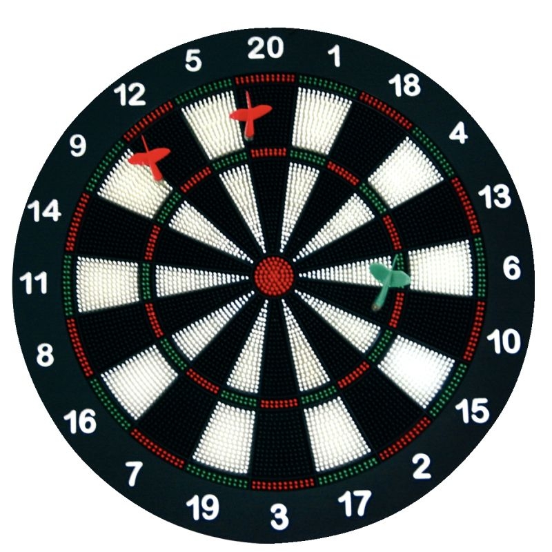 Cible de sécurité avec 6 fléchettes