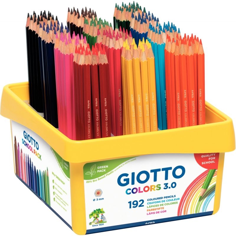 Classpack de 192 crayons de couleur Giotto Colors 3.0