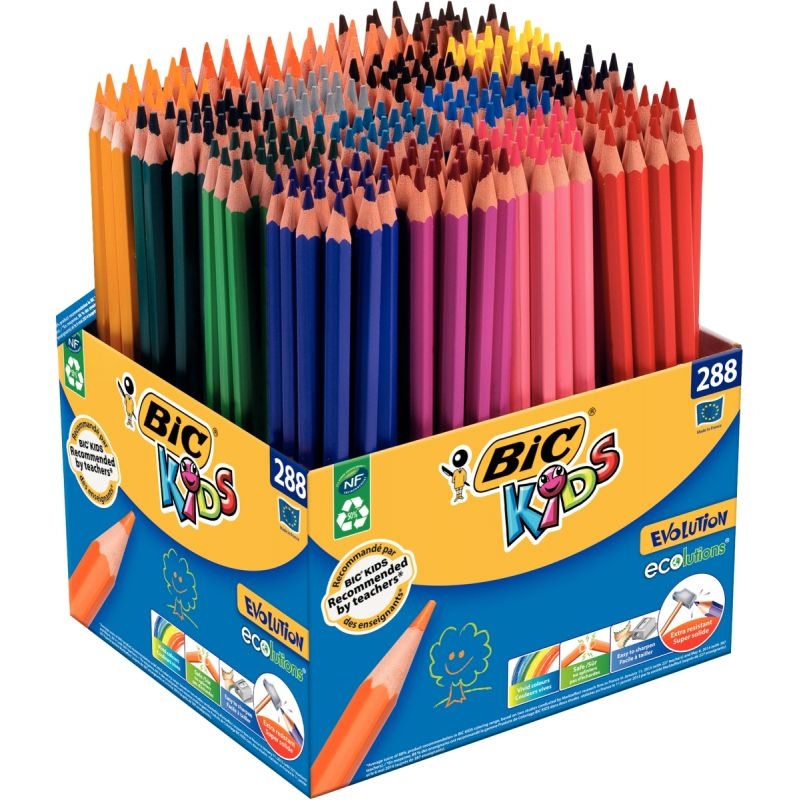 Classpack de 208 crayons de couleur Evolution dont 80 gratuits